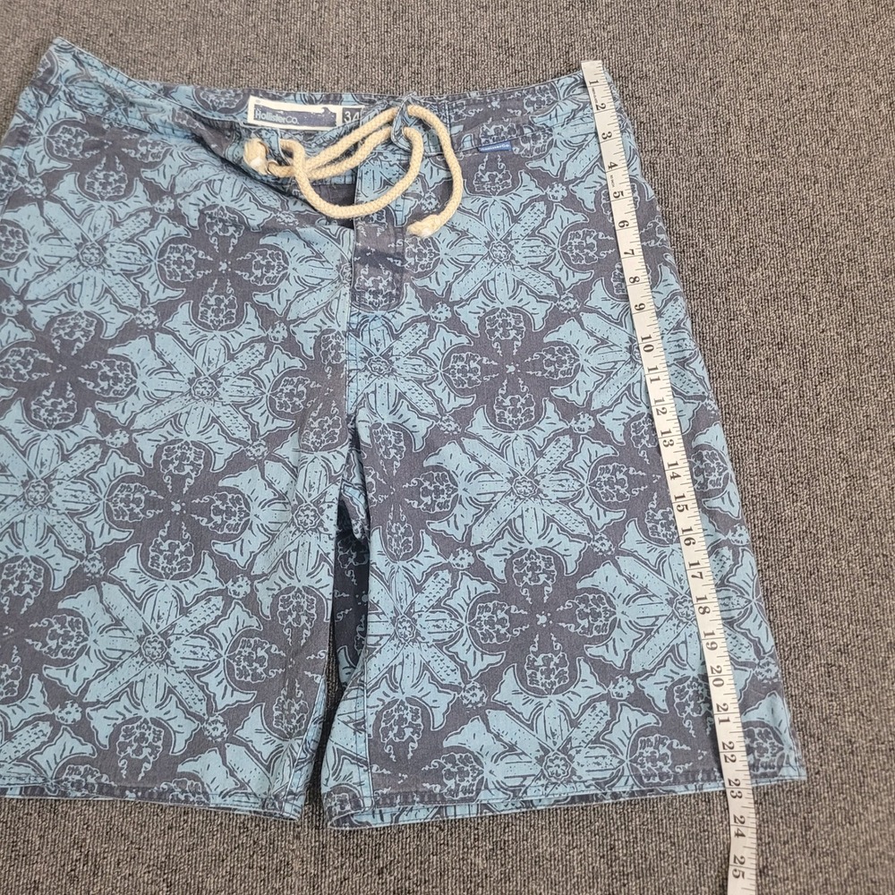 Hollister 34 Board Shorts Mens Blue Floral Mandala Print Surf Swim Trunks - Picture 2 of 7